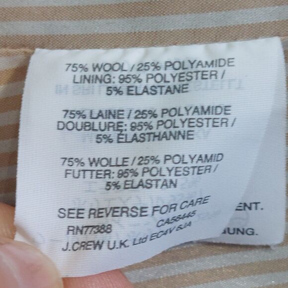 J Crew Double Cloth Wool Blend Double Breasted Coat Women's Size 4 Italy Pockets - Picture 8 of 15